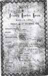Friendly Brother House, Menu, 3 December 1875 by Friendly Brother House