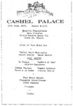 Cashel Palace Hotel Dinner Menu, 16th. of July, 1962
